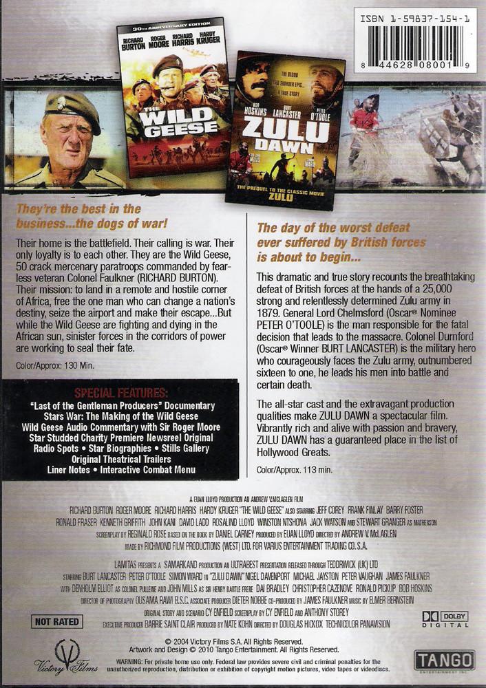 Film: Zulu Dawn & Wild Geese- DVD Double Feature