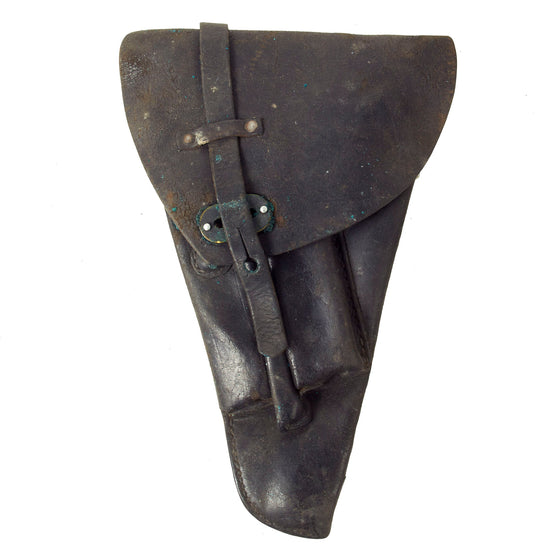 Original Swedish WWII Era Brown/Black Leather Holsters for the Lahti Husqvarna M1940 Pistol Original Items