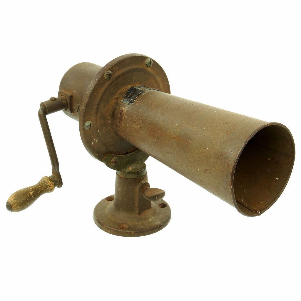 Original WWI U.S. Army Chemical Warfare Service Siren by Sparton U.S.H. - Fully Functional Original Items