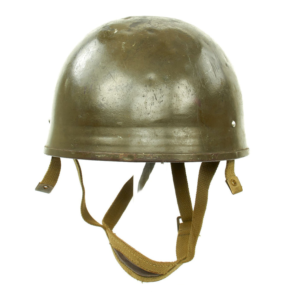 Original WWII British - Canadian MKIII Post-War Refurbished Paratrooper Helmet Original Items