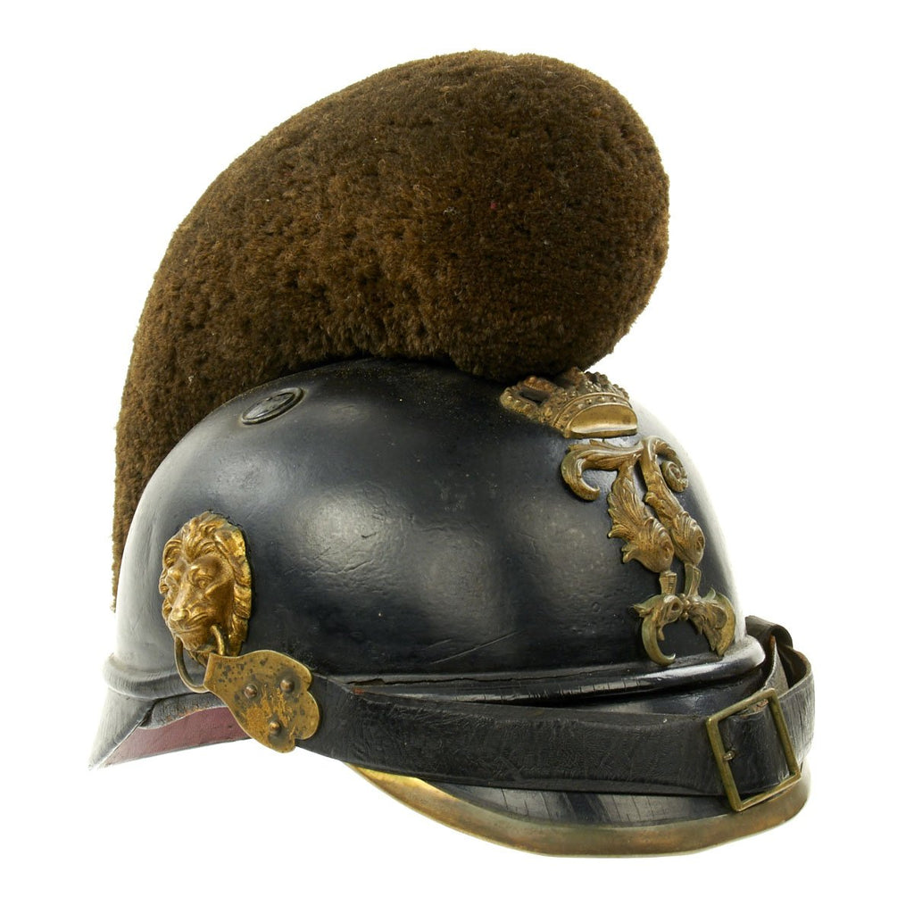 Original 19th Century Bavarian Raupenhelme Cavalry Helmet from the Reign of "Mad King" Ludwig II Original Items