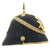 Original British Queen's Crown Officer's Blue Cloth Spiked Helmet - King's Own Scottish Borderers Original Items