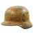 Original German WWII DAK Afrikakorps Camouflage Single Decal M35 Helmet - Stamped EF60 Original Items