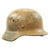 Original German WWII DAK Afrikakorps Camouflage Single Decal M35 Helmet - Stamped EF60 Original Items