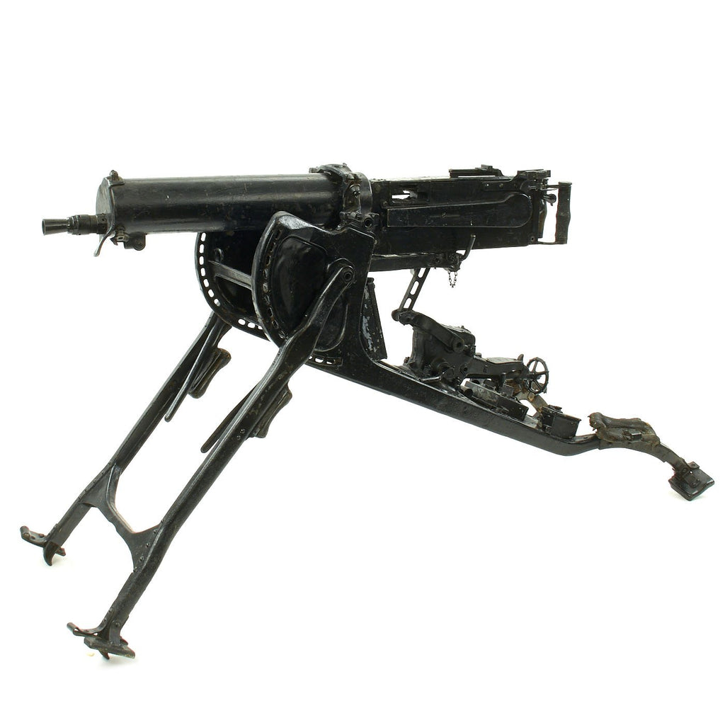 Original German WWI Maxim MG 08 Display Gun by Spandau with Original Sled Mount - Dated 1917 Original Items