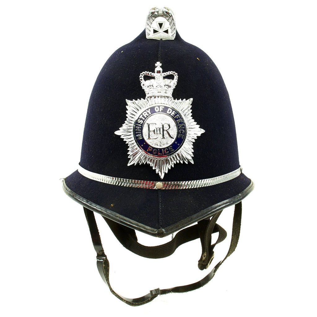 Original British Comb Top E II R Bobby Helmet from the Ministry of Defence Police Original Items