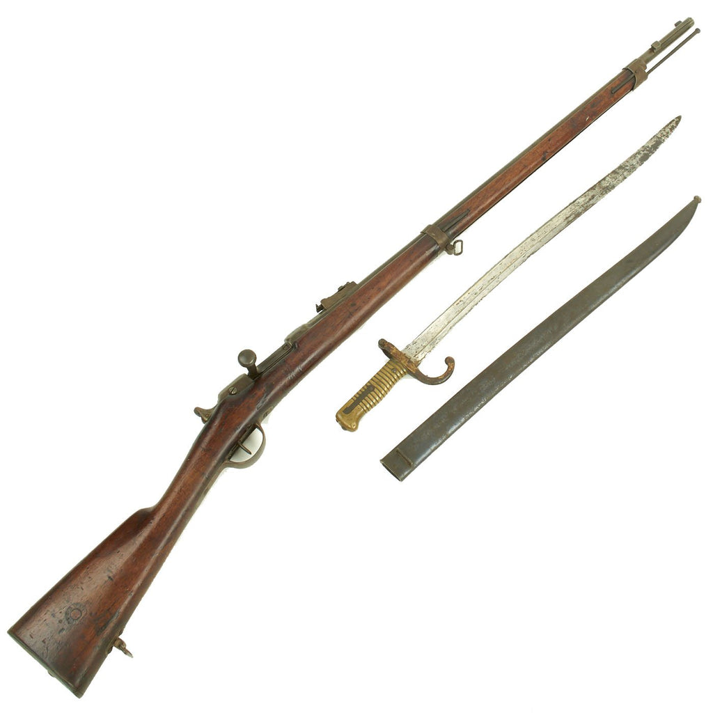Original French Fusil Modèle 1866 Chassepot Needle Fire Rifle by Mutzig dated 1868 with Bayonet - Serial D 279.59 Original Items