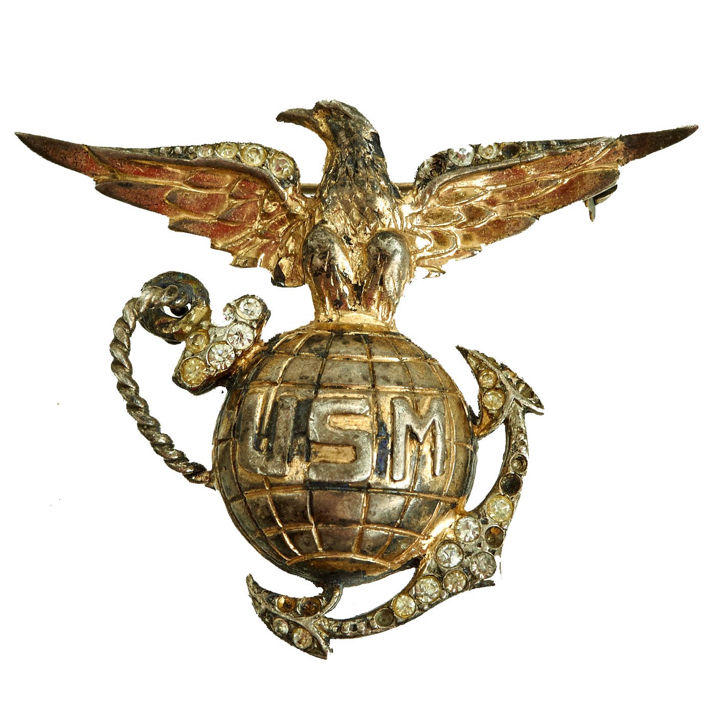 MARINE CORPS SEAL WITH GOLD EGGS ROYAL HAT