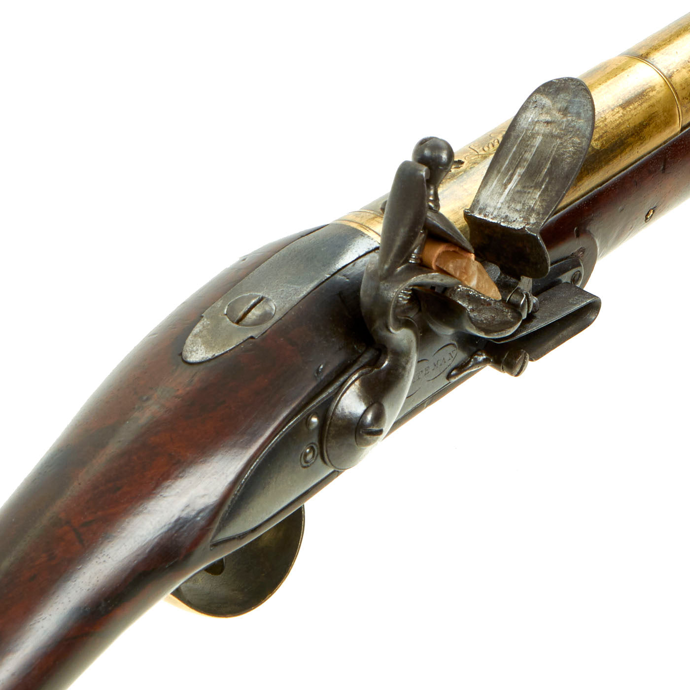 18th Century British Flintlock Blunderbuss Pistol - Brass - Atlanta Cutlery  Corporation