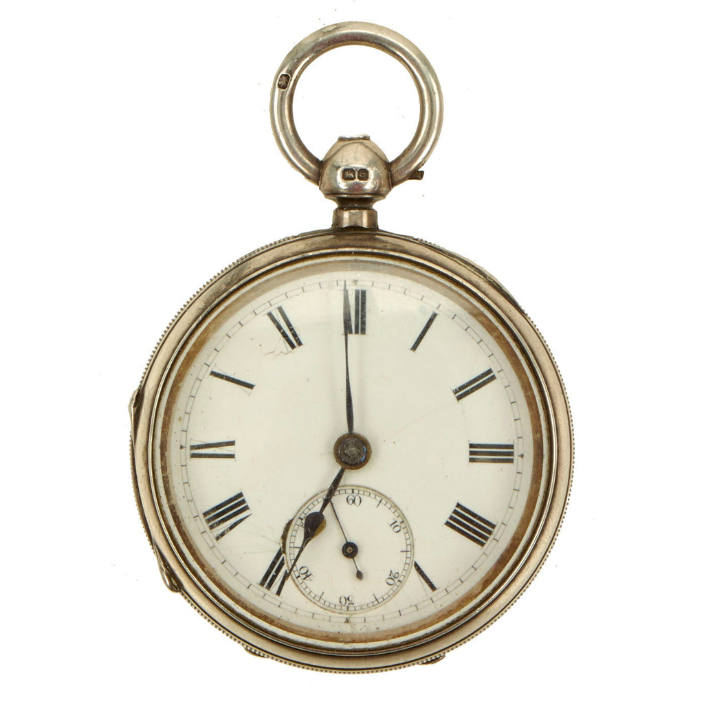 Original British WWI Era Officer’s Pocket Watch in Hallmarked Case with Royal Artillery Markings Original Items