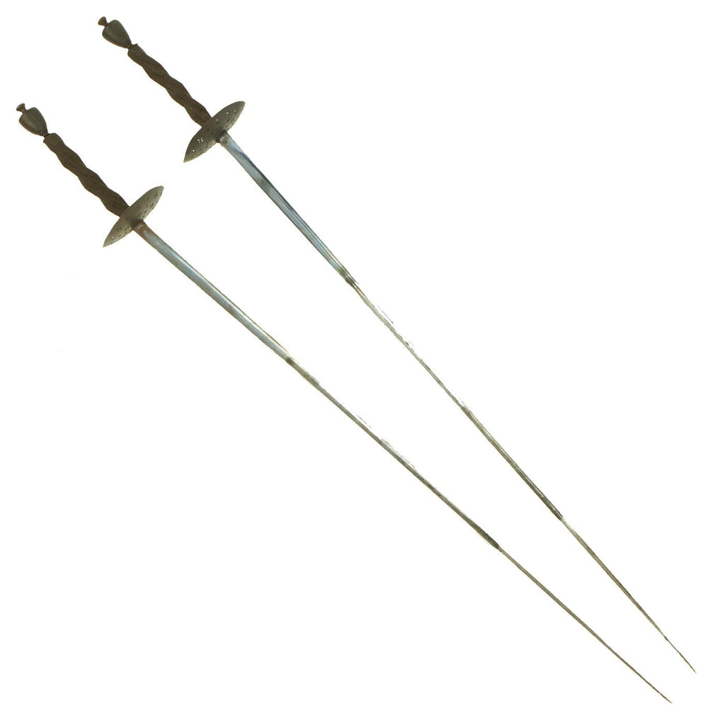 Original Pair of 19th Century French Épée Dueling Swords made with 17th Century Colichemarde Blades Original Items