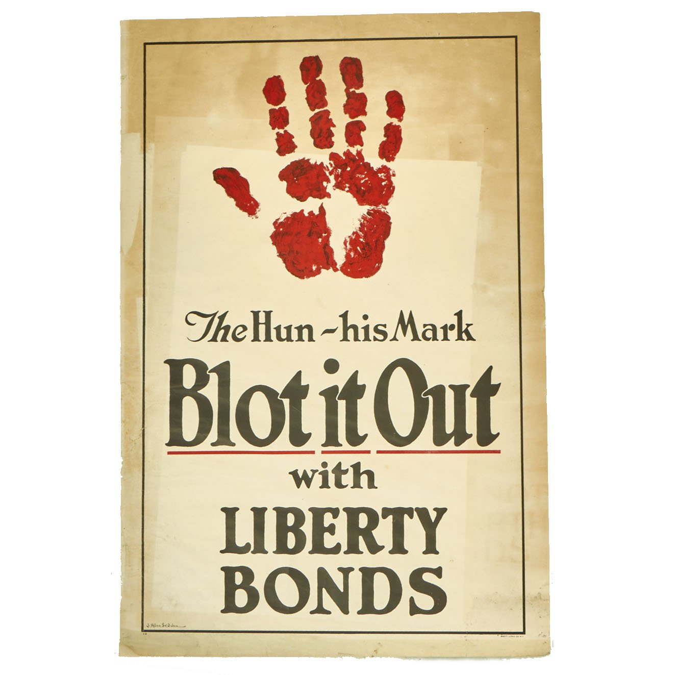 Original U.S. WWI 1917 The Hun - His Mark BLOT IT OUT With Liberty Bon –  International Military Antiques