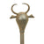 Original Indo-Persian 19th Century All Steel Ceremonial Bull's Head Mace - Circa 1820 Original Items