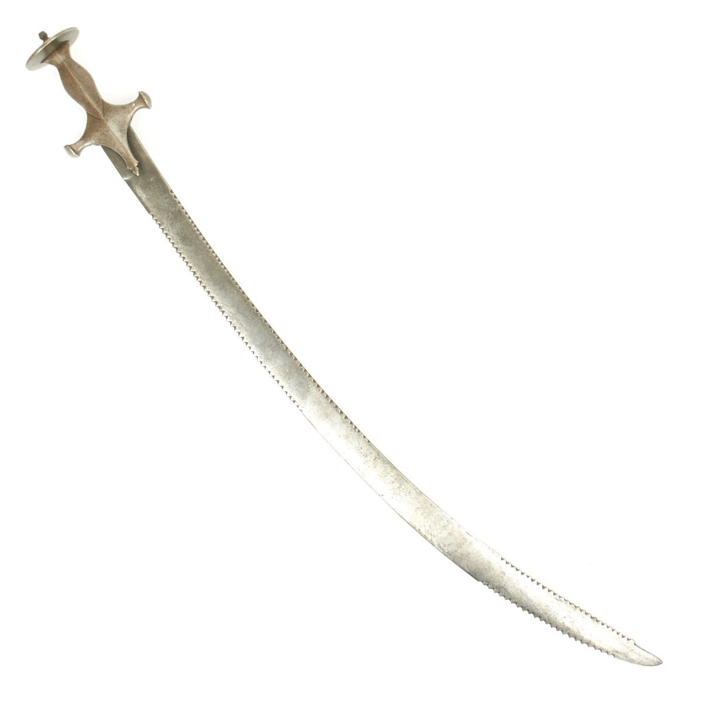 Original Indian 19th Century Tulwar Battle Sword with Serrated Blade - Circa 1830 Original Items