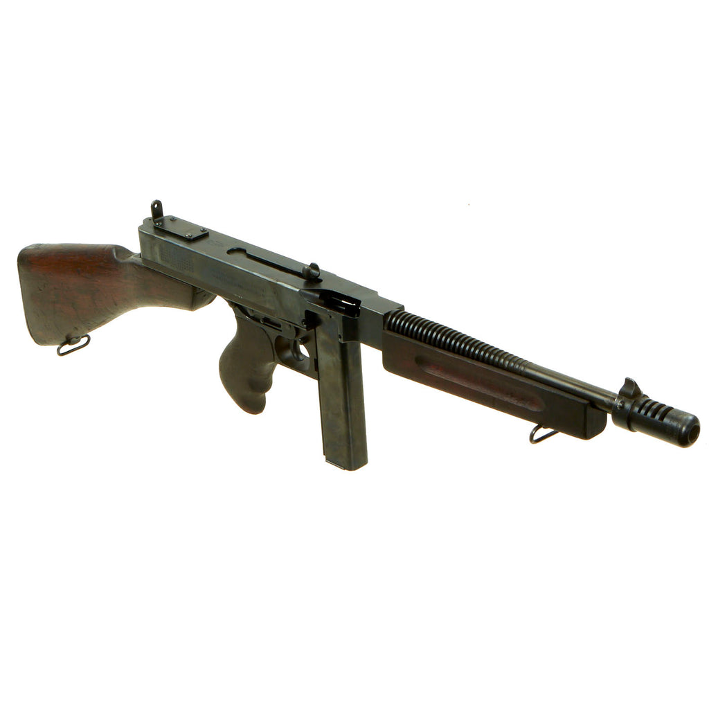 Original U.S. WWII Thompson M1928A1 Display Submachine Gun Serial No. A.O. 44520 - Original WW2 Parts Original Items