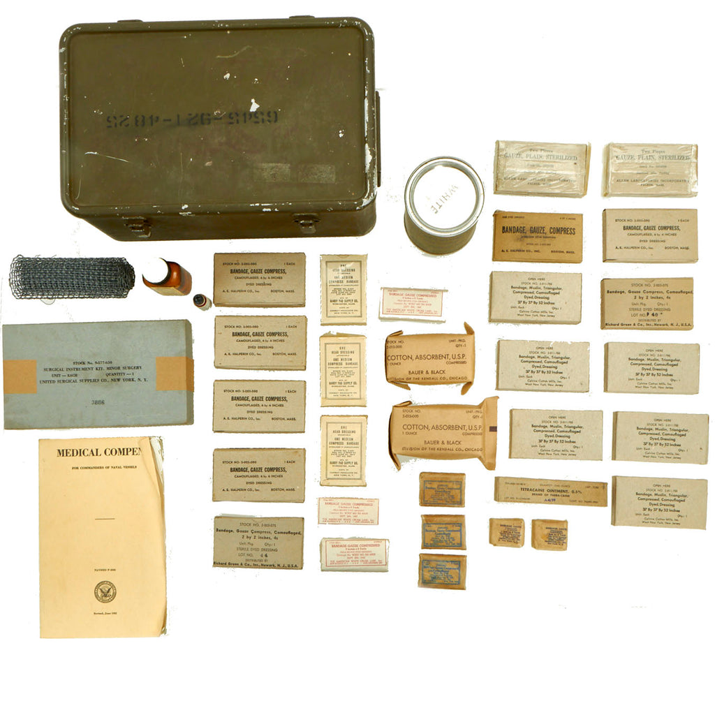 WWII Life Saving Survival Kit Vintage U S Navy Life Boat