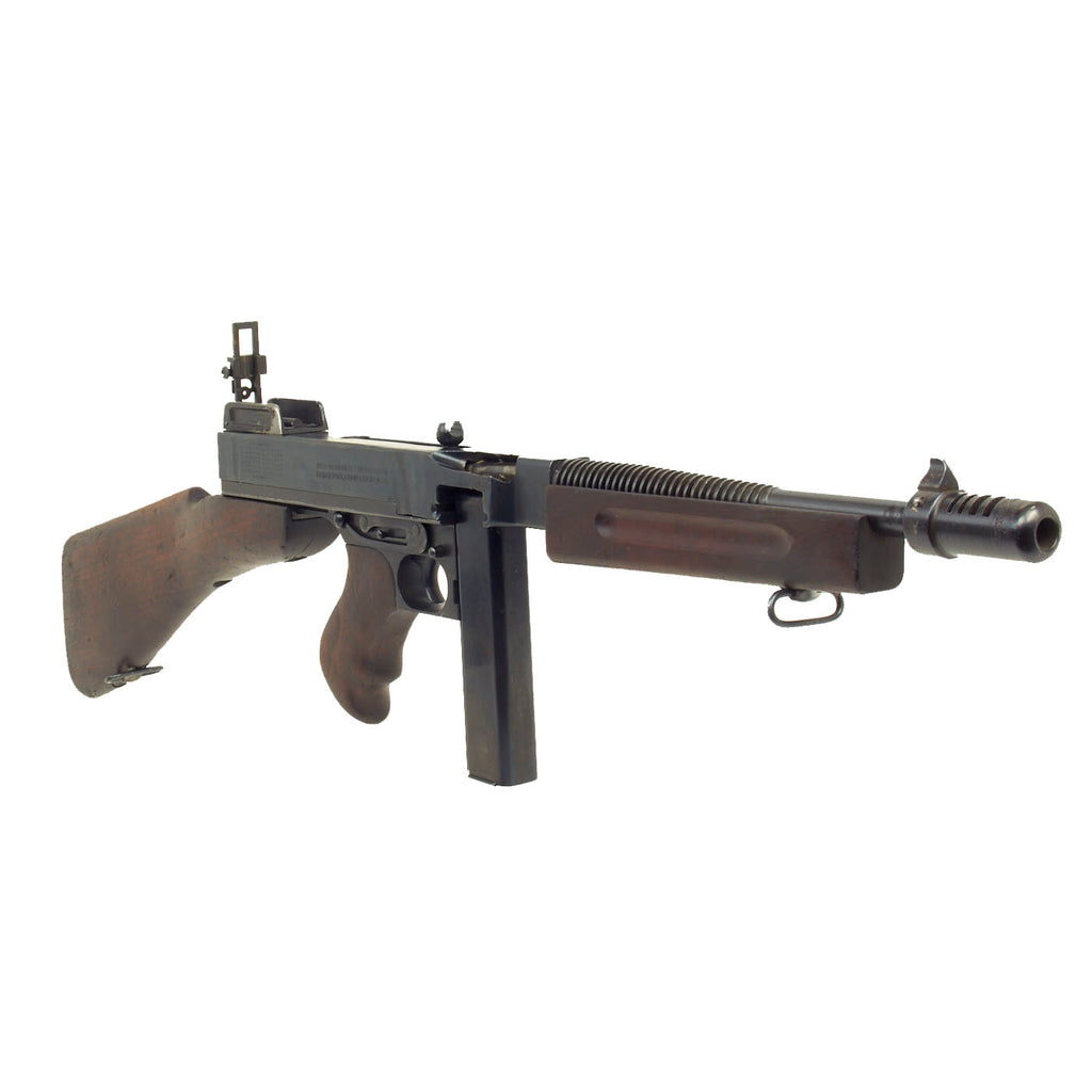 Original U.S. WWII Thompson M1928A1 Display Submachine Gun Serial NO.S-327558 - Original WW2 Parts Original Items