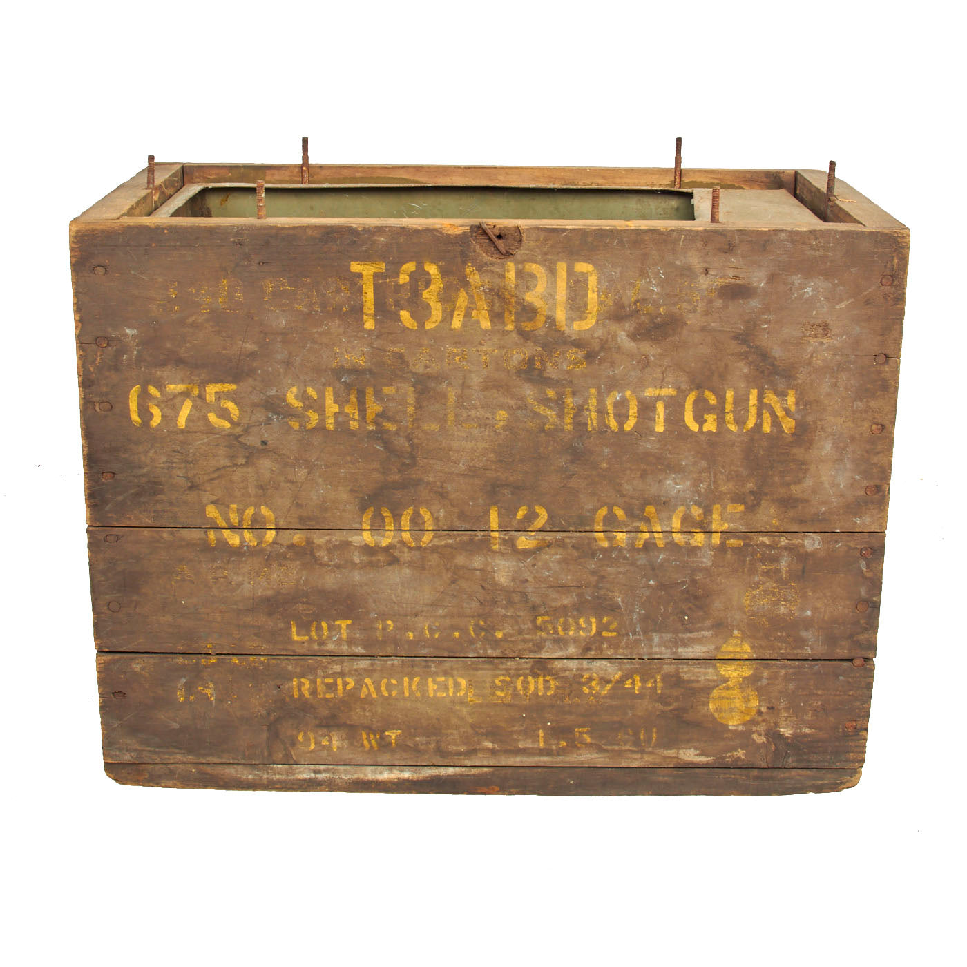 WWII Brass Shotgun Shells Box Reproduction - WWII Soldier