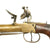 Original European Continental Flintlock Brass Blunderbuss Pistol with Folding Bayonet - Circa 1800 Original Items