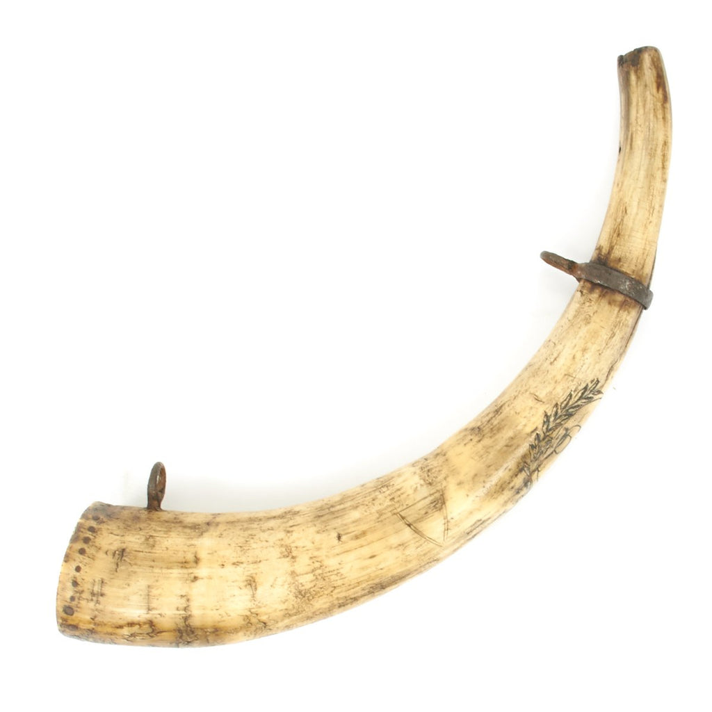 Original British 18th Century Gun Powder Horn marked 60th Regiment of Foot - The Royal Americans Original Items