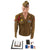 Original U.S. WWII D-Day 507th Parachute Infantry Regiment PIR Named Ike Jacket with Garrison Cap, Awards and Research - D-Day Veteran Original Items