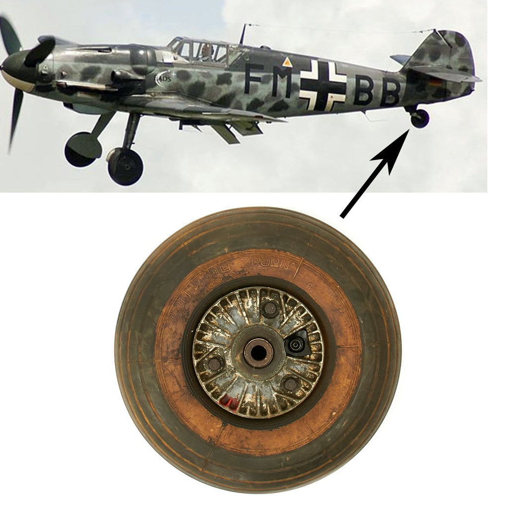 Original German WWII Luftwaffe Messerschmitt Bf 109 Landing Gear Rear Wheel - Me 109 Original Items