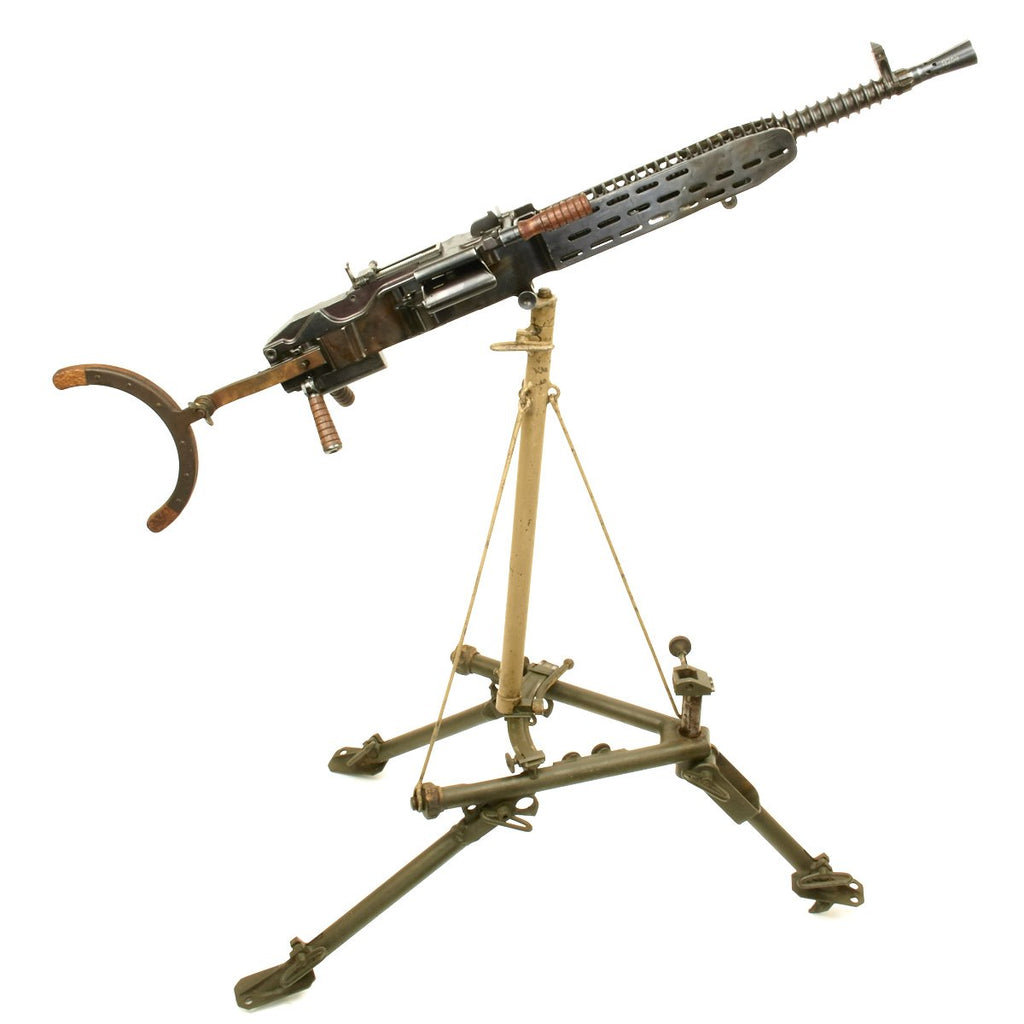 Original German WWII ZB 37(t) Display Machine Gun with Anti-Aircraft Tripod Original Items