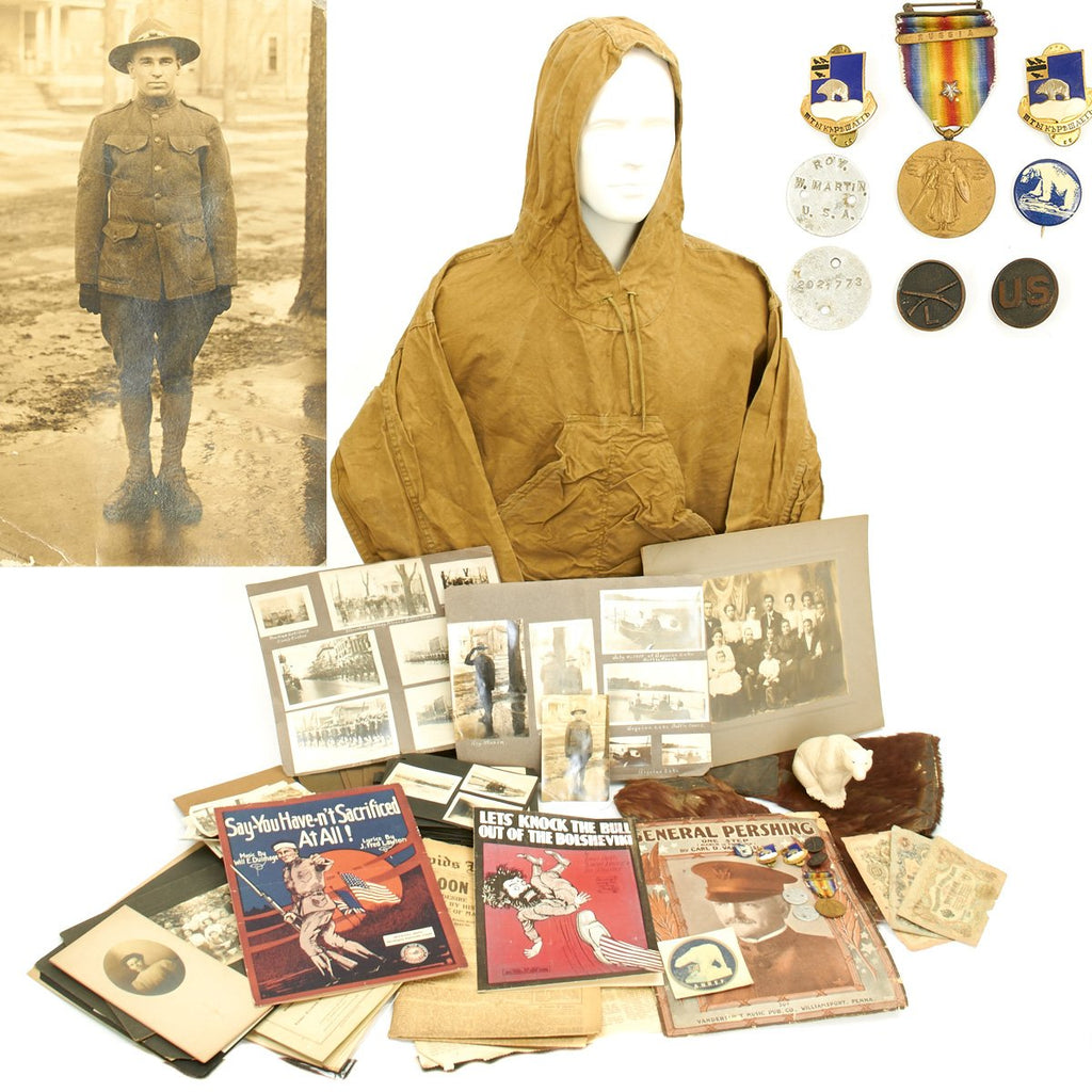 Original U.S. WWI Polar Bear 339th Infantry Regiment “Detroit's Own” Named Grouping Original Items