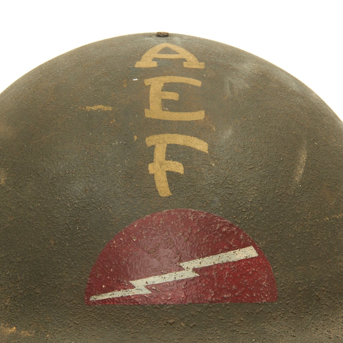 Original U.S. WWI M1917 AEF Named Helmet of the 78th Infantry 