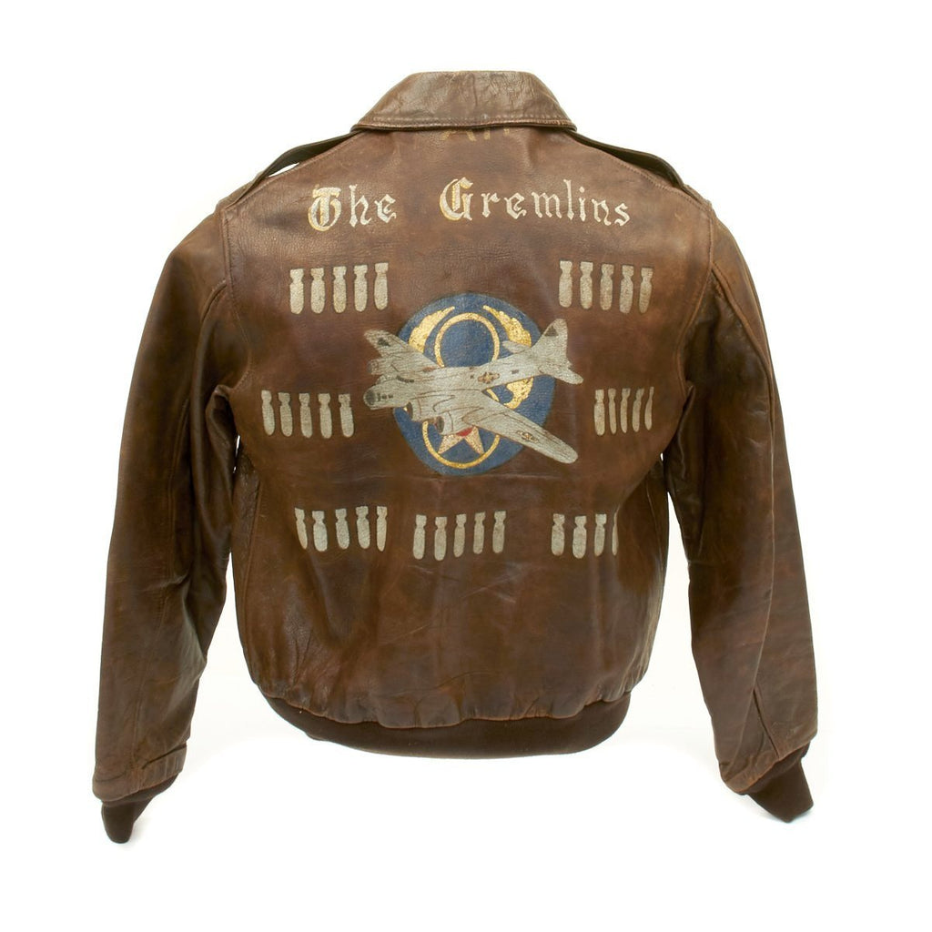 Original U.S. WWII 8th Air Force B-17 Pilot Named A-2 Flight Jacket - DFC Recipient Original Items