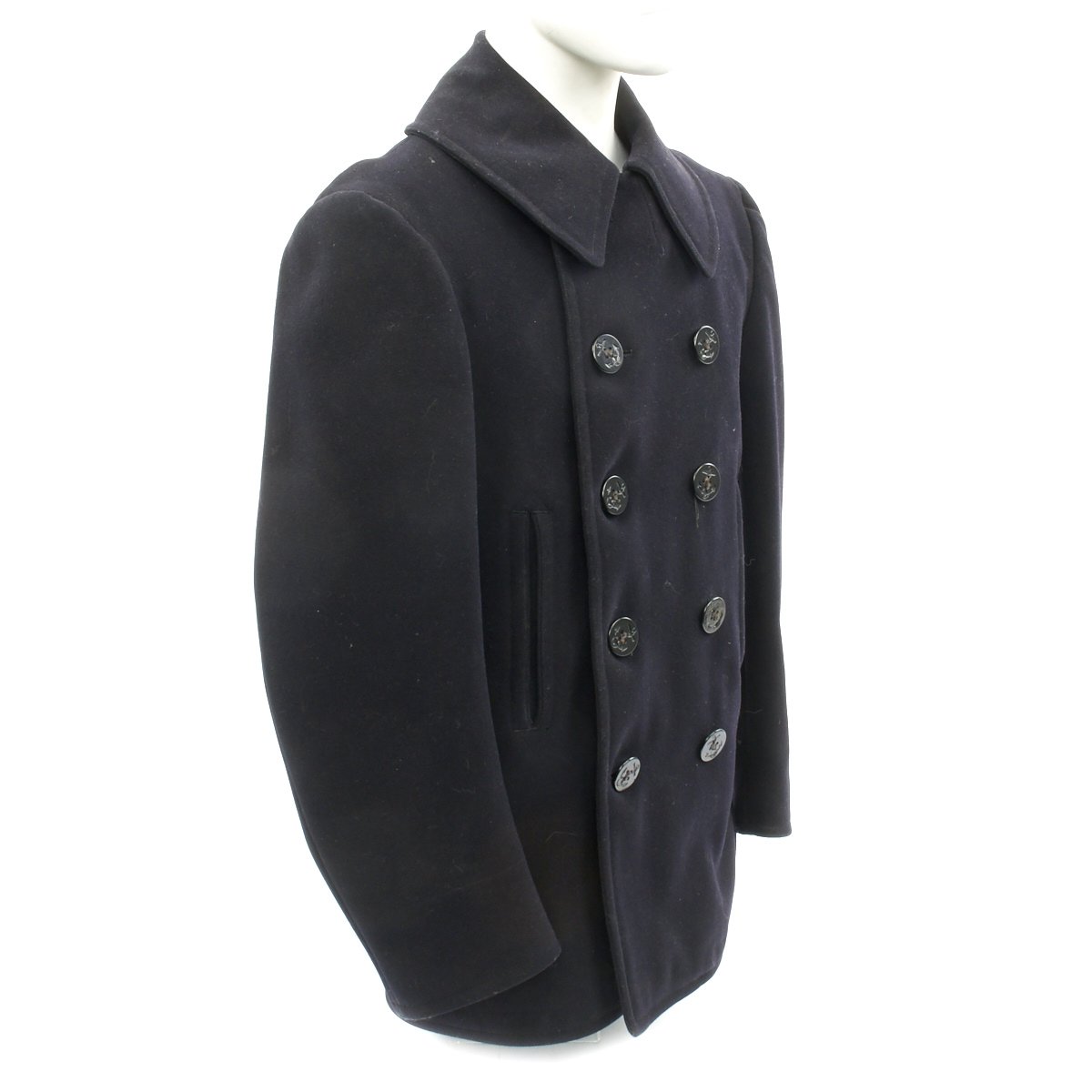 Original WWII U.S. Navy 10 Button Wool Pea Coat by Naval Clothing 