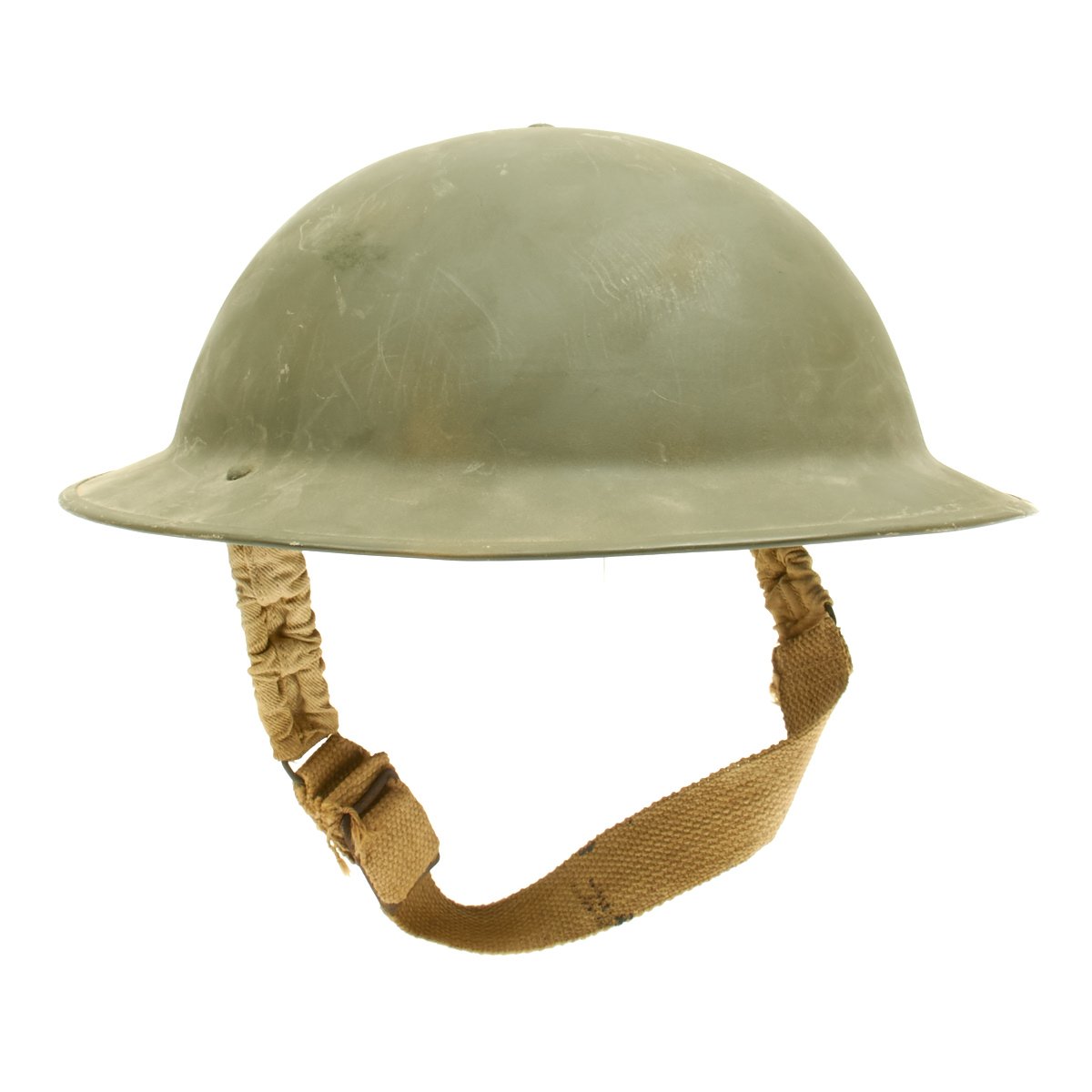 Original British WWII Brodie MkII Helmet in OD Green by Briggs