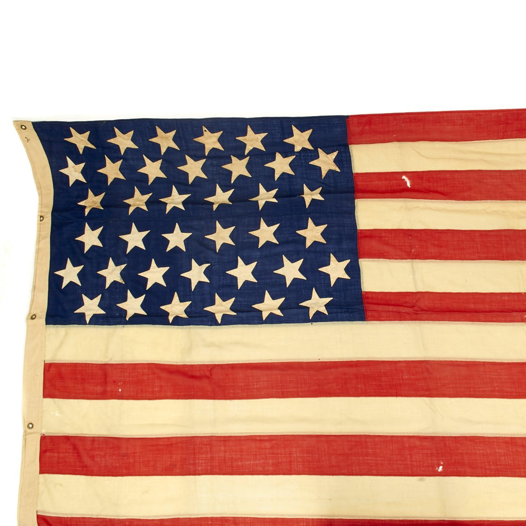 Original U.S. 1877 Indian Wars 38 Star American Flag - 120 in x 68 Original Items