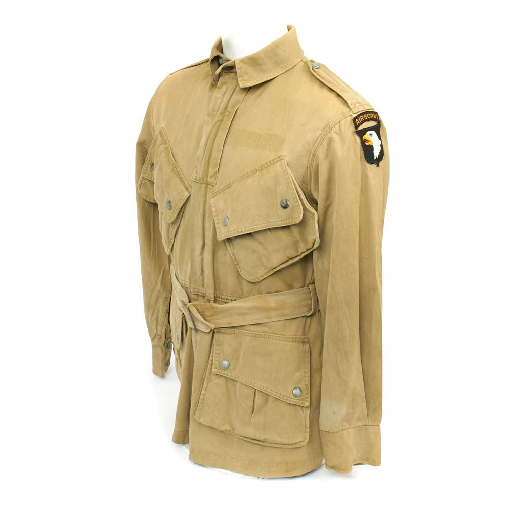 Original U.S. WWII 101st Airborne M1942 Paratrooper Jump Jacket - Very Good Condition Original Items