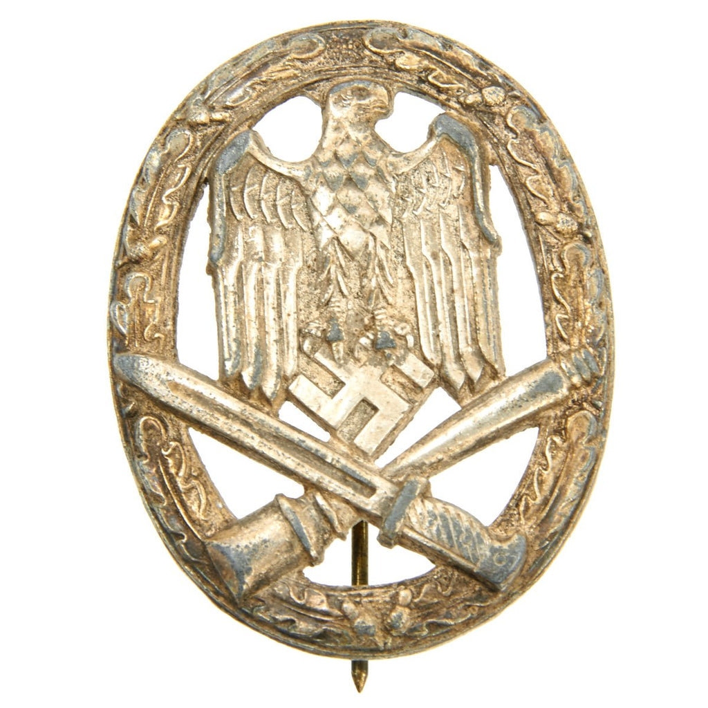 Original German WWII General Assault Badge in Silver Grade Original Items