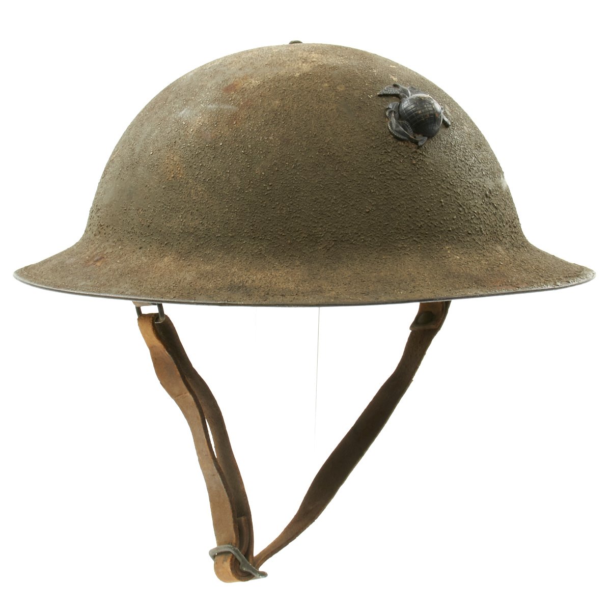 Original WWI U.S. Marine Corps M1917 Doughboy Helmet with Textured Pai ...