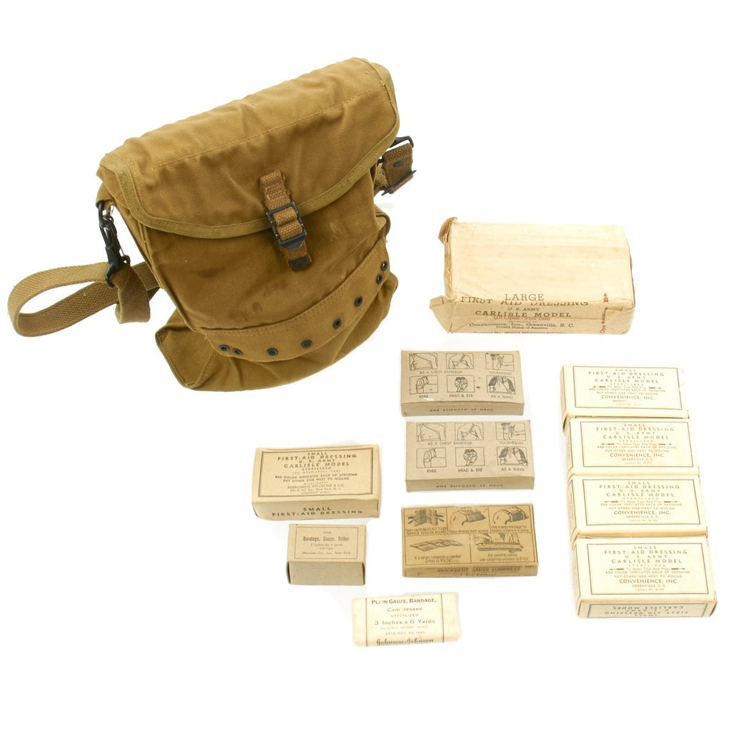 Original U.S. WWII Army NCO First Aid Medical Kit - Field Medic Set Original Items