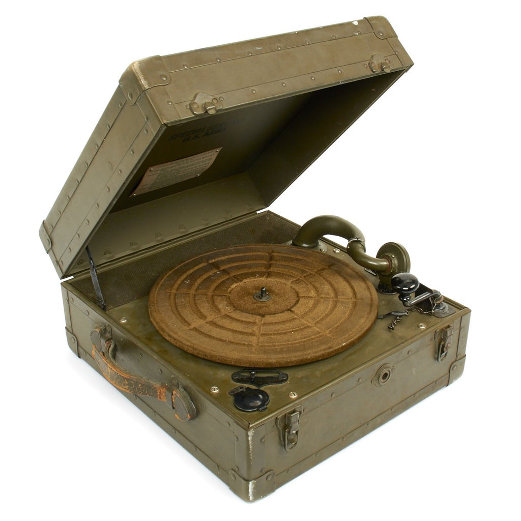 Original U.S. WWII U.S. Army Special Services Phonograph Player - Mint Condition Original Items