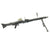 Original German WWII MG 42 Display Machine Gun with Anti-Aircraft Sights and Belt Carrier Original Items