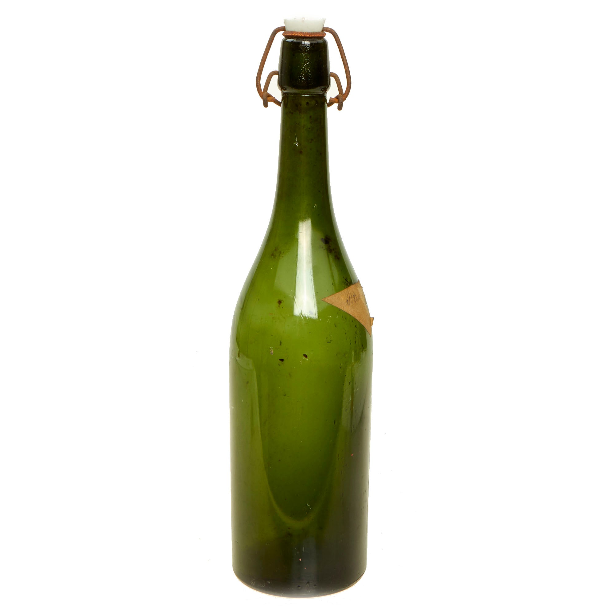 Large green glass bottle