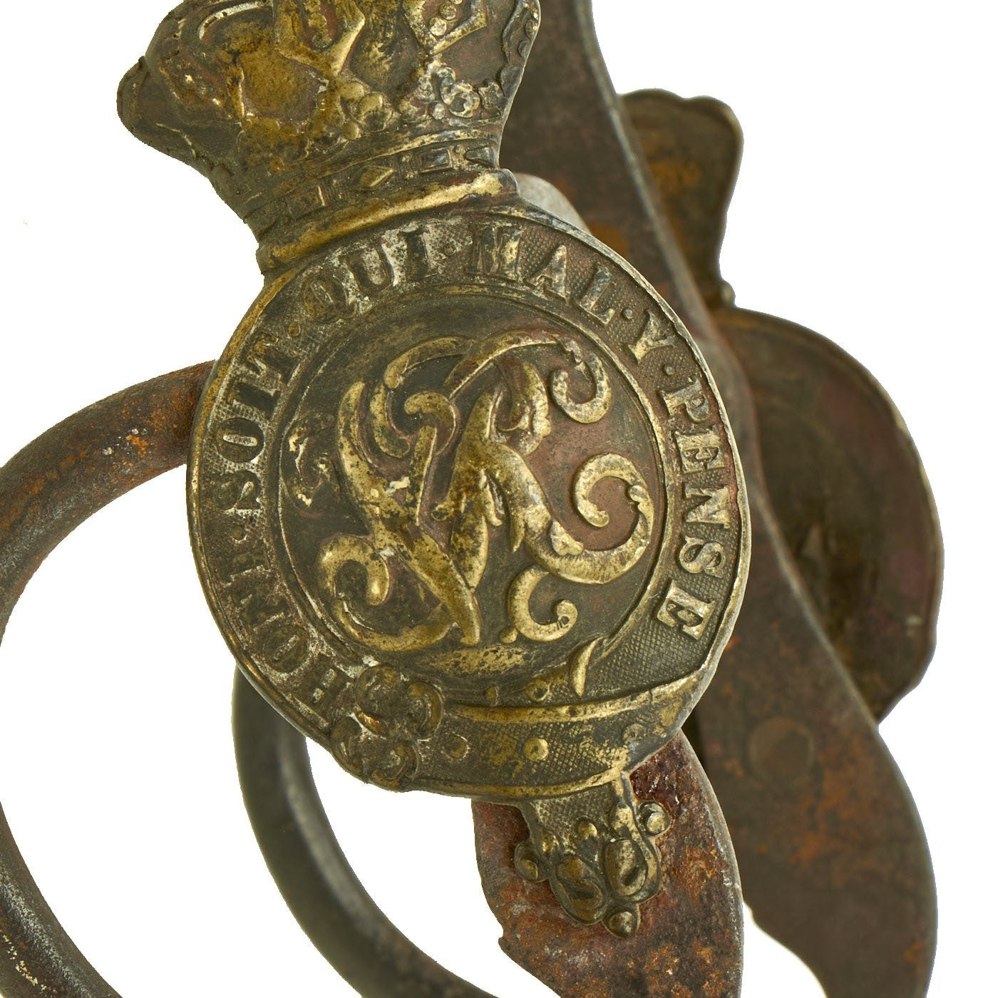 Antique Vintage US CAVALRY Horse BRIDLE Army Rosettes Medallion