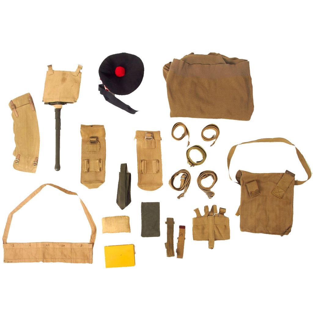 Original and Reproduction WWII / Korean War British & Commonwealth Army Issue P37 Field Gear Lot - 20 Items Original Items