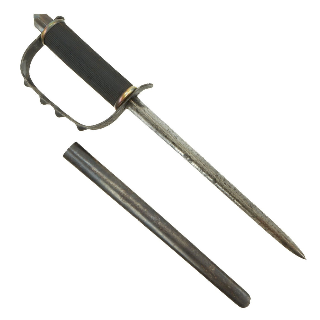 Original U.S. WWII First Pattern OSS Drop Knife with Scabbard made from Springfield Trapdoor Bayonet Original Items