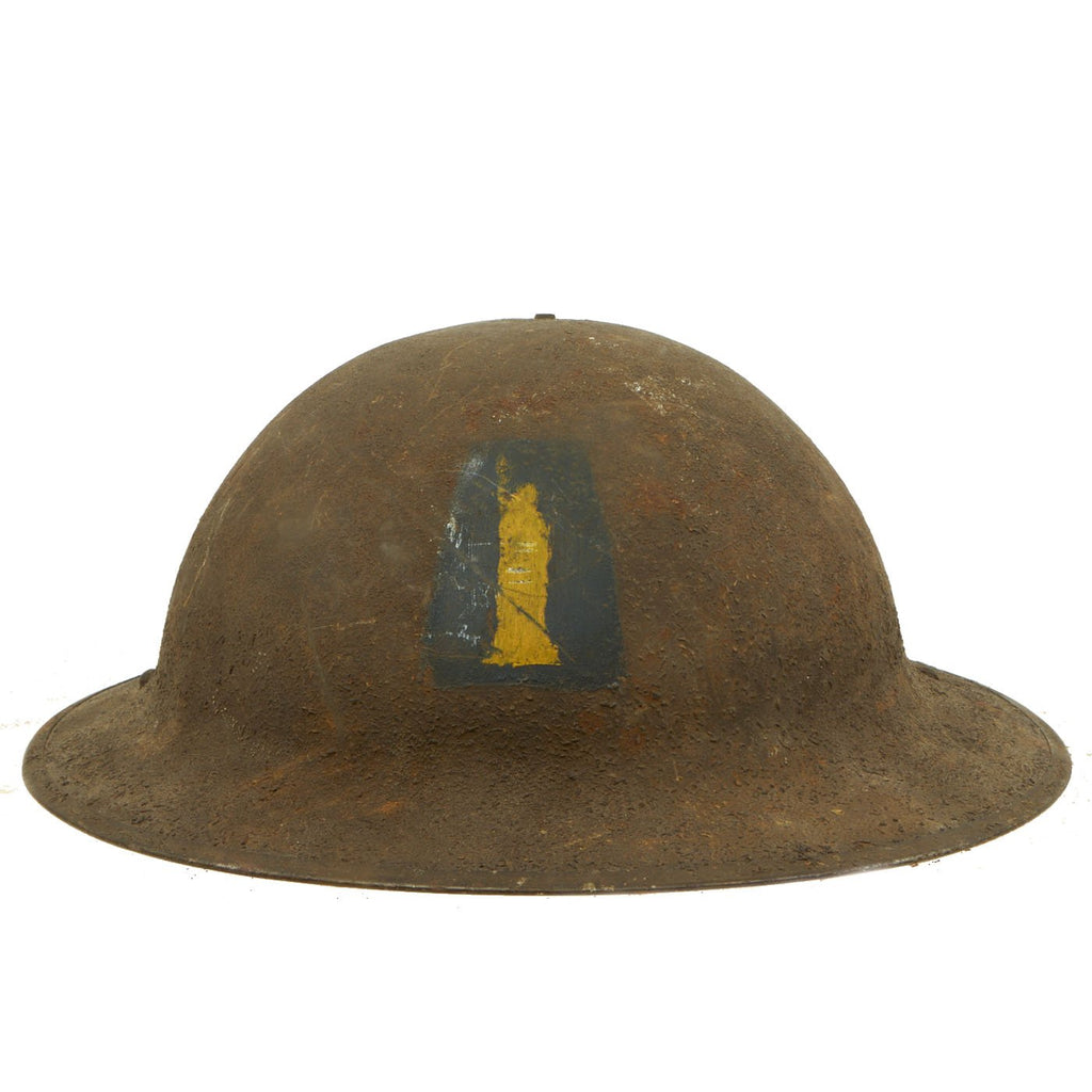 Original U.S. WWI M1917 77th Infantry Division Doughboy Helmet - “Statue of Liberty Division” Original Items