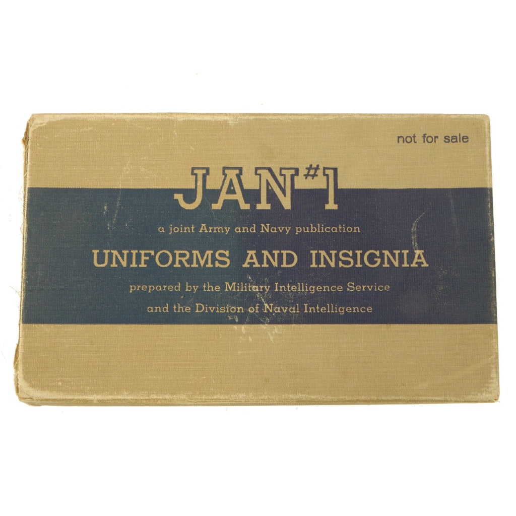 Original Rare WWII U.S. Uniform and Insignia Recognition Guide with Extensive Color Plates - J.A.N. #1, January 1, 1943 Original Items