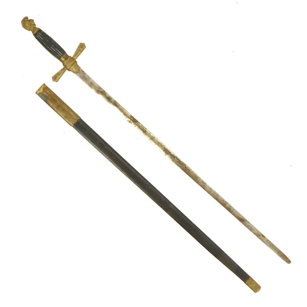 Original U.S. Early Civil War Militia NCO Short Sword with Scabbard Patent Dated 1858 Original Items