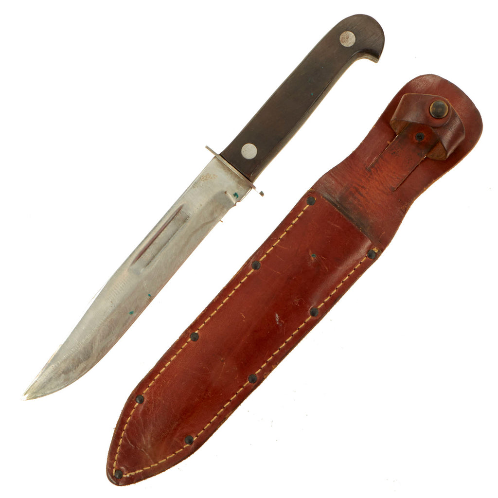 Original U.S. WWII Fighting Knife by Royal Cutlery Named to Merchant Marine with Scabbard Original Items