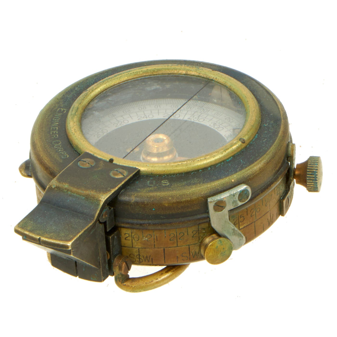 MILITARY COMPASS ENGINEERING COMPASS PRISMATIC COMPASS BRASS VINTAGE COMPASS