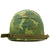 Original U.S. WWII Vietnam War M1 Paratrooper Helmet with USMC Reversible Camouflage Cover Original Items