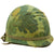 Original U.S. WWII Vietnam War M1 Paratrooper Helmet with USMC Reversible Camouflage Cover Original Items